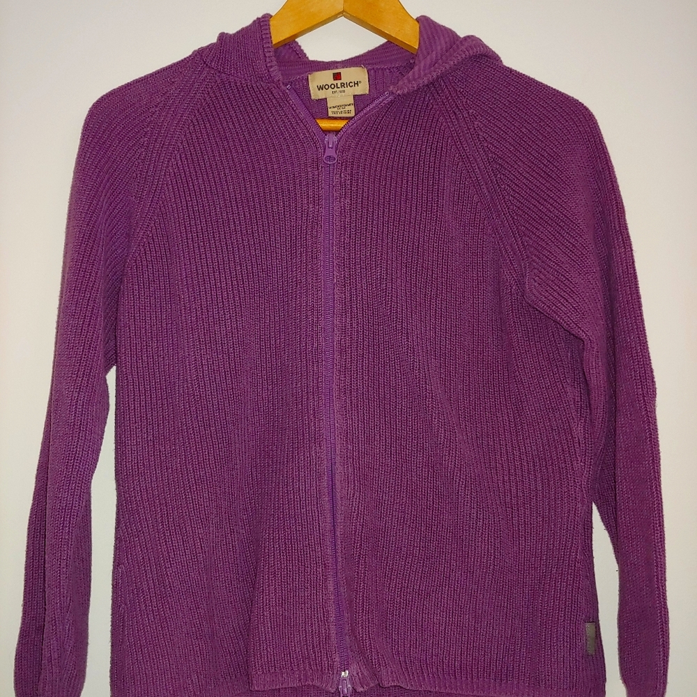 Woolrich Hooded Zip Up Sweater